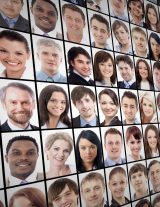 Many the isolated portraits of people